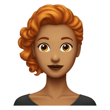 Noir cheveux lisses de couleur roux sticker