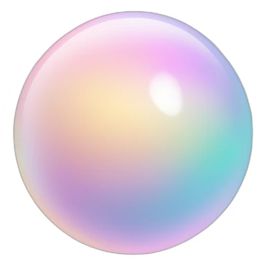 Pastel gradient hue iridescent orb sticker