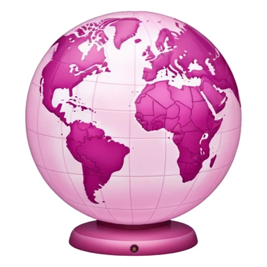 mix light pink dark pink and white girly internet globe sticker
