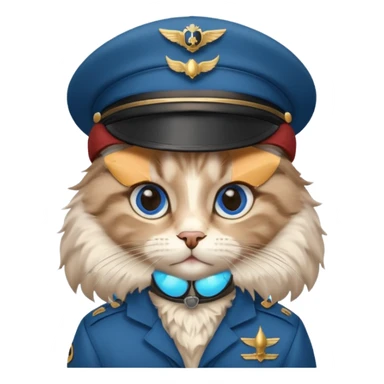 Cute ragdoll cat on a plane sticker
