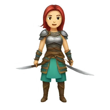 tatar female warrior sticker
