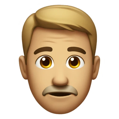 Concerned face with a smirk sticker