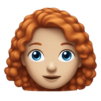 Red head girl with blue eyes sticker