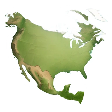 Map of North America sticker