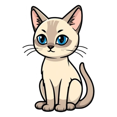 Siamese cat sticker