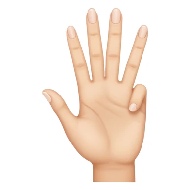 Hand with three fingers raised sticker