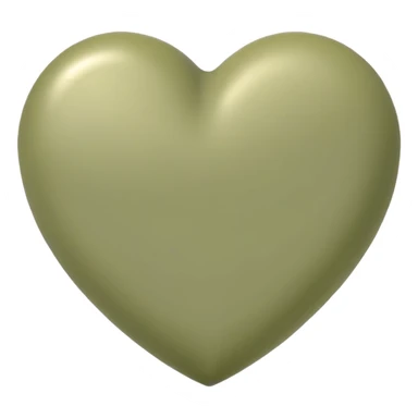 Pale olive heart  sticker