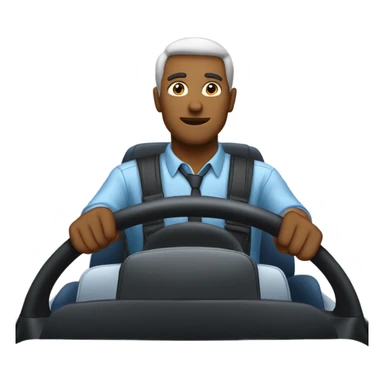 Man driving car sticker
