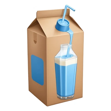 blue milk carton sticker