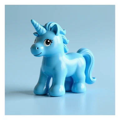 realistic blue candy shaped like a unicorn, photorealistic style sticker