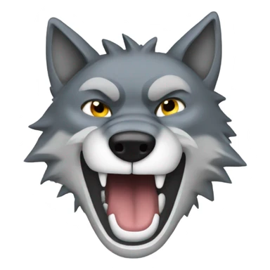 Wolf ripping its shirt  sticker
