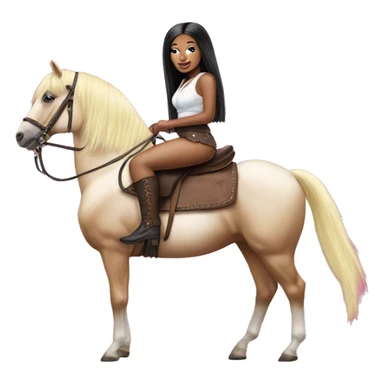 Nicki Minaj on a horse sticker