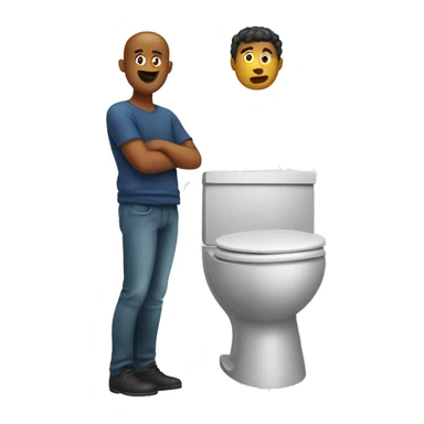 Guy in the toilet sticker