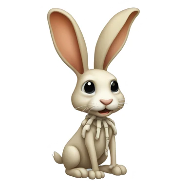 rabbit skelet sticker