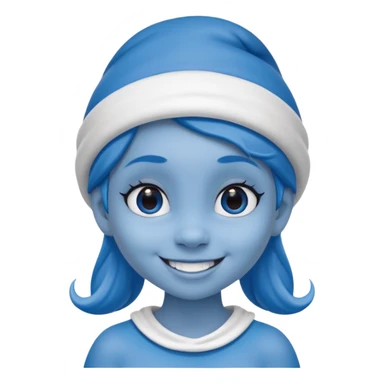 Girl Smurf emoji sticker
