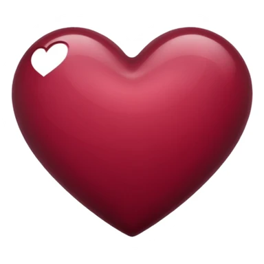 Light burgundy heart emoji sticker
