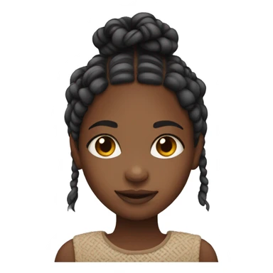 african girl with braids sticker
