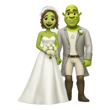 Shrek getting married sticker