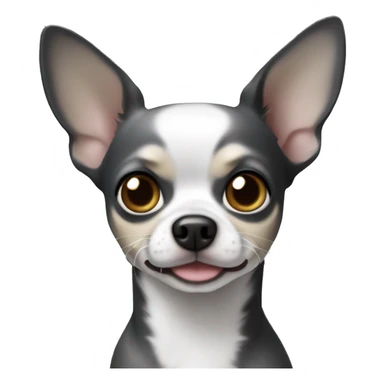 Dark gray and white chihuahua  sticker