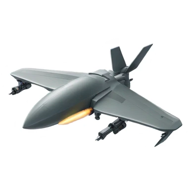 explosive military drone with missile sticker