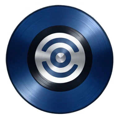 vinyl record dark blue color sticker
