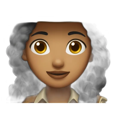 cowgirl straight black hair sticker