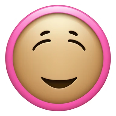 Tan circle with pink circle in the middle sticker