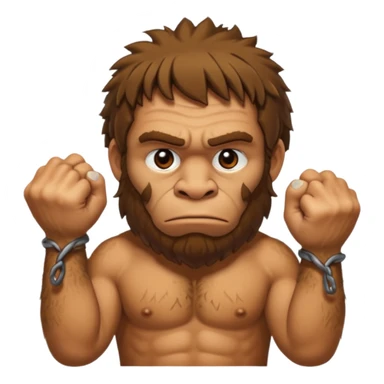 Can you make a emoji of a dumb Neanderthal  with his knuckles dragging on the ground? sticker