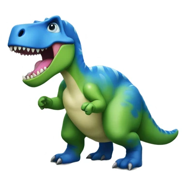 a dinosaur eating blueber sticker