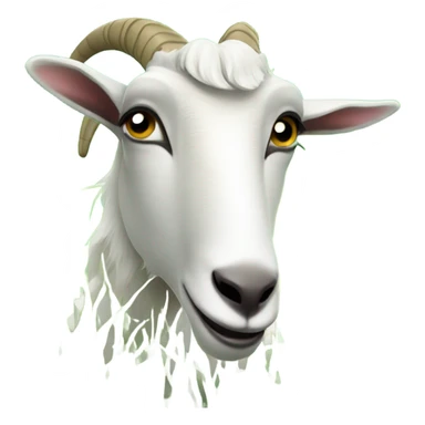 goat eating grass sticker