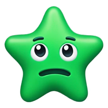green cloud star squishy character sticker