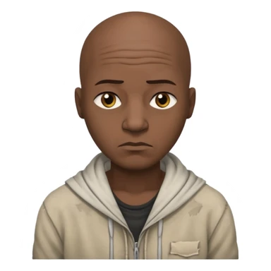 bald black man egypt poor sticker