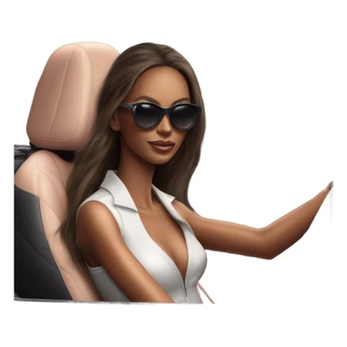 Photo of Victoria secret model driving a sports car sticker