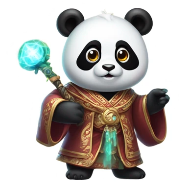 Panda master of the mystic arts sticker