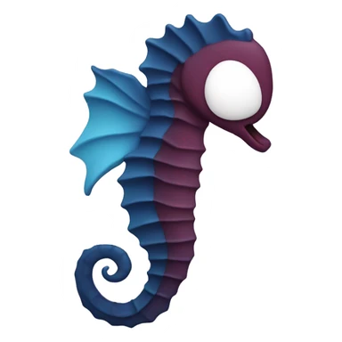 seahorse (burgundy and dark blue) sticker