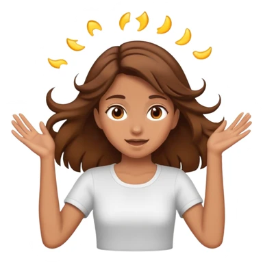 Girl shaking sticker