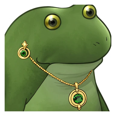 gold based swag  frog lady sticker