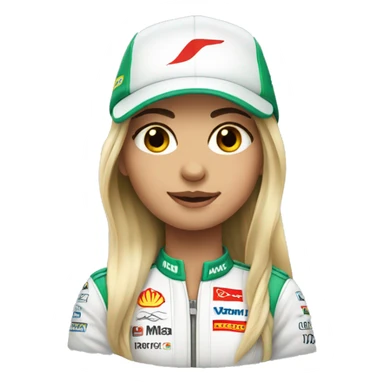 girl who loves formula 1 sticker