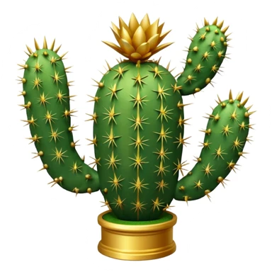 golf trophy shaped like cactus sticker