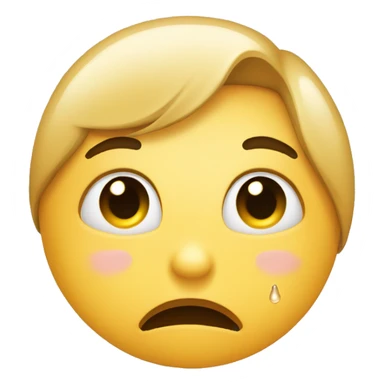 Kissy face emoji with tears sticker