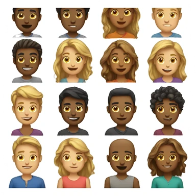 group of people with different emotions sticker