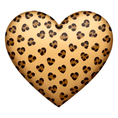 Create leopard print emojis love heart  sticker