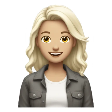 Gay white girl with bleached hair sticker