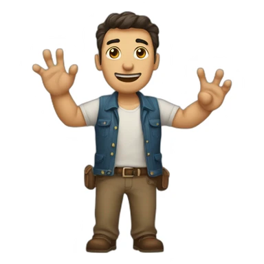 Hombre mano pulgar arriba sticker