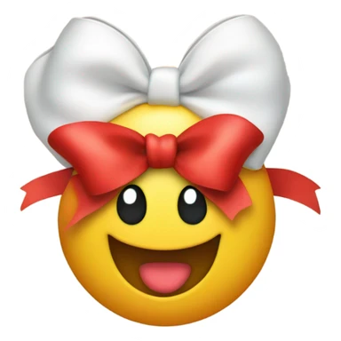 🥰 with a red bow sticker