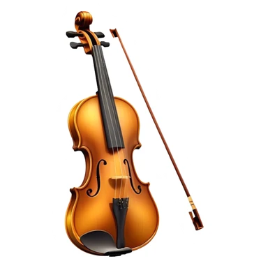 Cinematic Realistic Violin, rich polished wood with delicate curves, strings stretching tautly, fine dust particles catching the golden stage light, glowing with an elegant and timeless charm. sticker