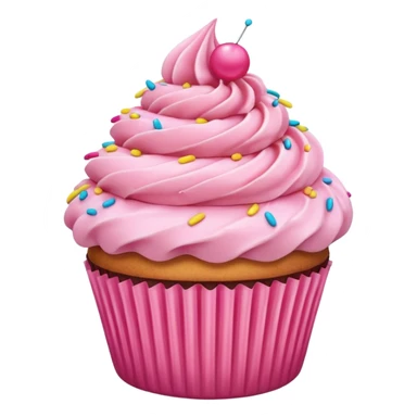 cupcake with pink frosting sticker