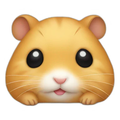hampster covering his eyes sticker