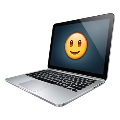 A modern laptop with a glowing screen and sleek aluminum body sticker