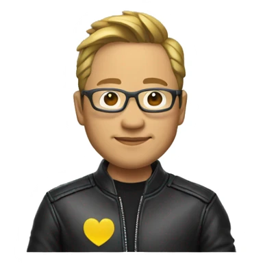 black leather jacket Jensen Huang style without a person sticker